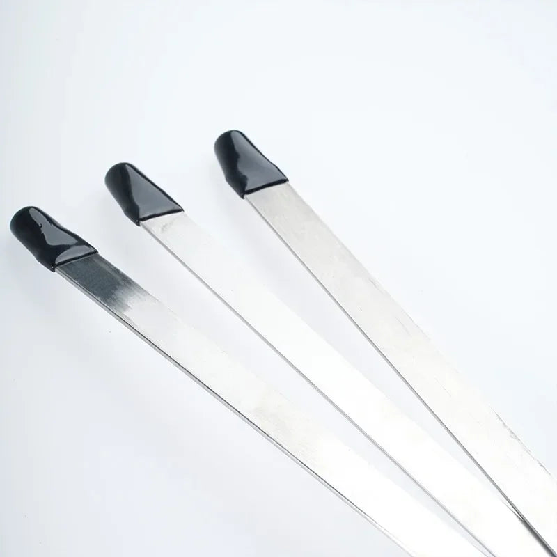 Flat Metal Barbecue Skewers — Heavy Duty Grilling Tools for Kabobs