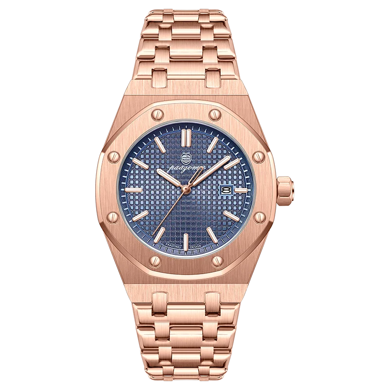 PAAZOMU Men's Business Wristwatch — Stainless Steel Quartz Watch with Luminous Date