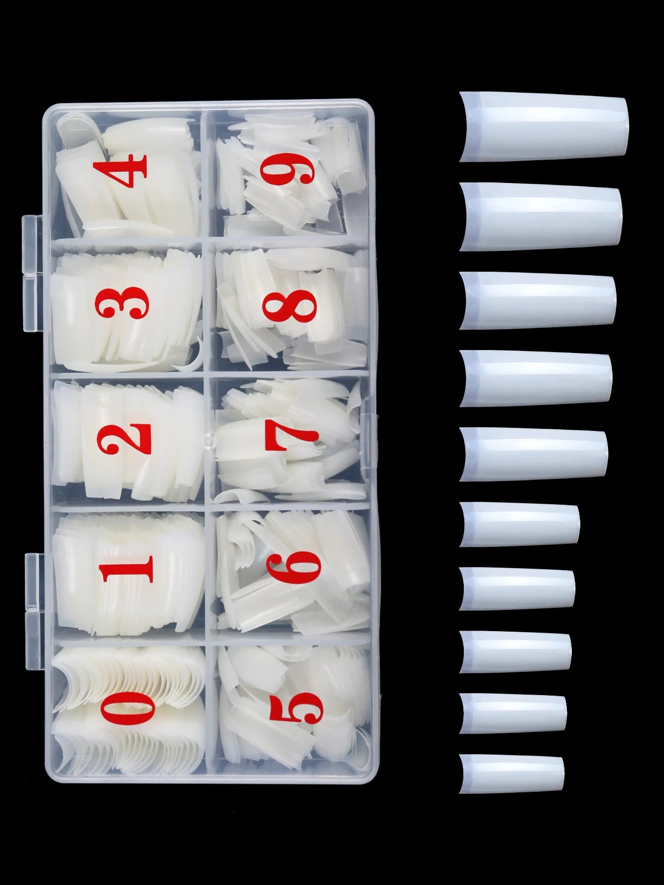 Misscheering French Nail Tips — Clear Half Cover Press On Acrylic Nails