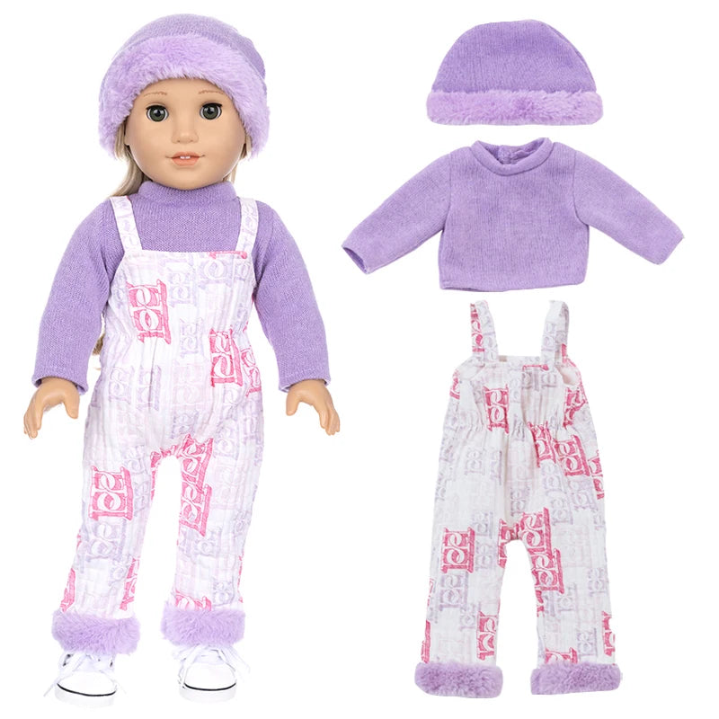 Miao Mama ai wawa Leopard Print Doll Outfit — Stylish Clothing & Hat Set