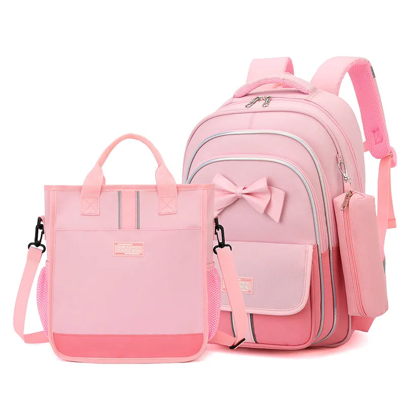 Kids Rolling Backpack Set — 3-Piece Trolley School Bag with Shoulder Bag
