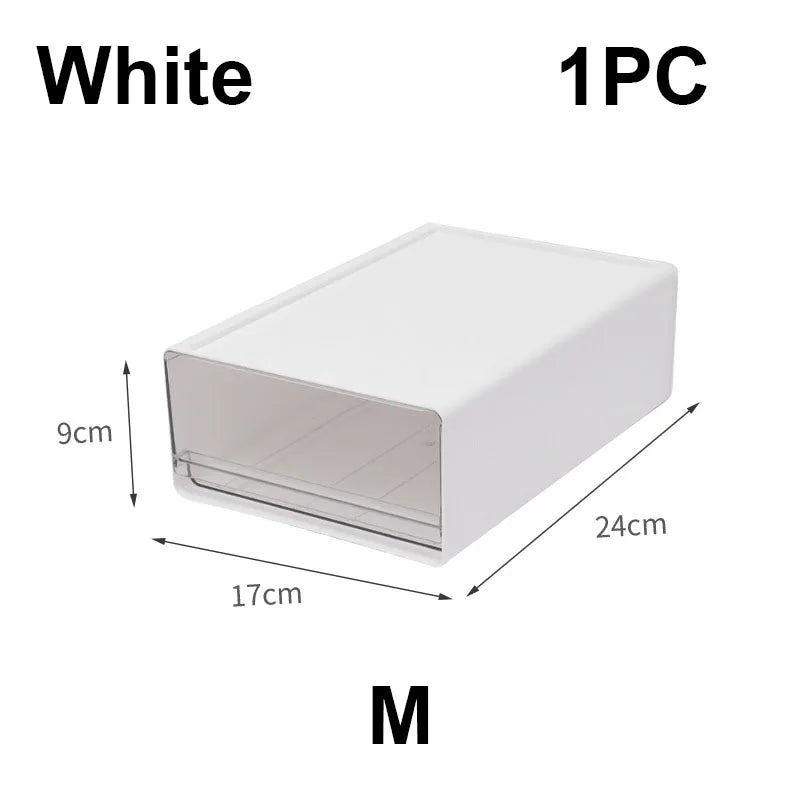 Stackable Desktop Storage Drawer — Clear Multi-Scene Organizer for Office and Home