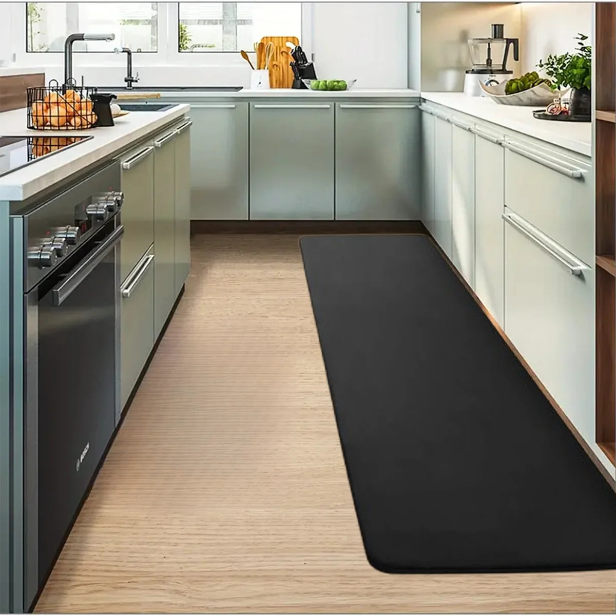 Thickened Flannel Kitchen Floor Mat — Non-Slip Absorbent Rug