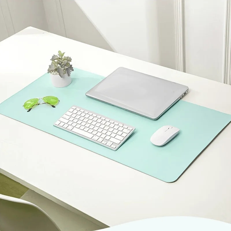 Extra Large Faux Leather Desk Mat — Waterproof Desktop Protector for Office and Gaming