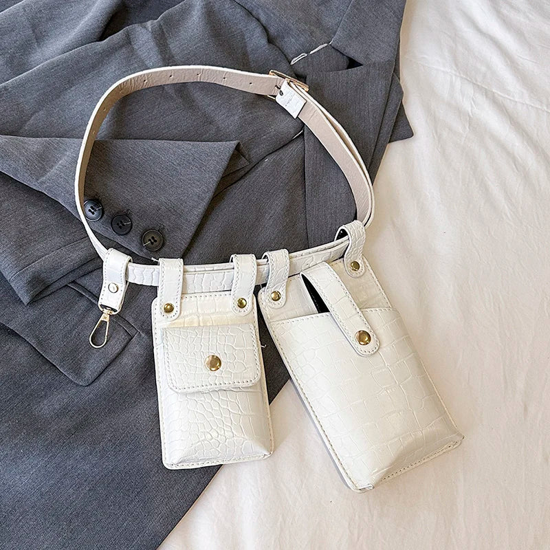 LXHYSJ Women's Leather Fanny Pack — Stylish Multi-Pocket Waist Bag