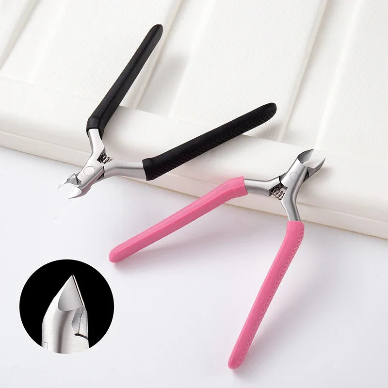 Stainless Steel Cuticle Nipper — Professional Manicure Trimmer Tool