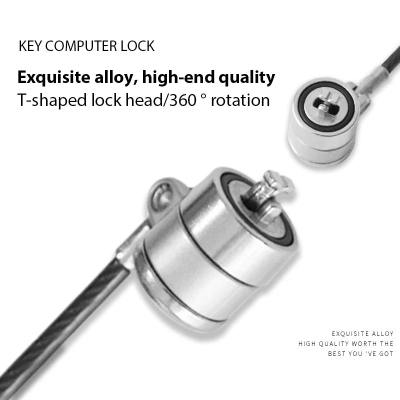 Laptop Security Cable Lock — Anti-Theft Steel Wire for Notebooks