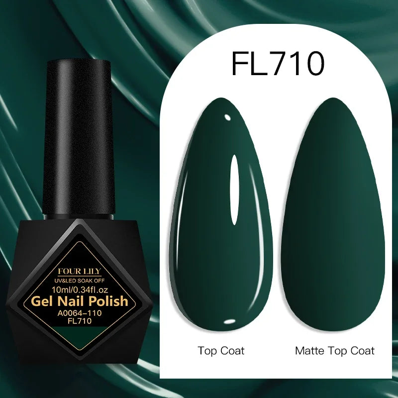 Four Lily Gel Nail Polish — Long Lasting Semi-Permanent Manicure Set