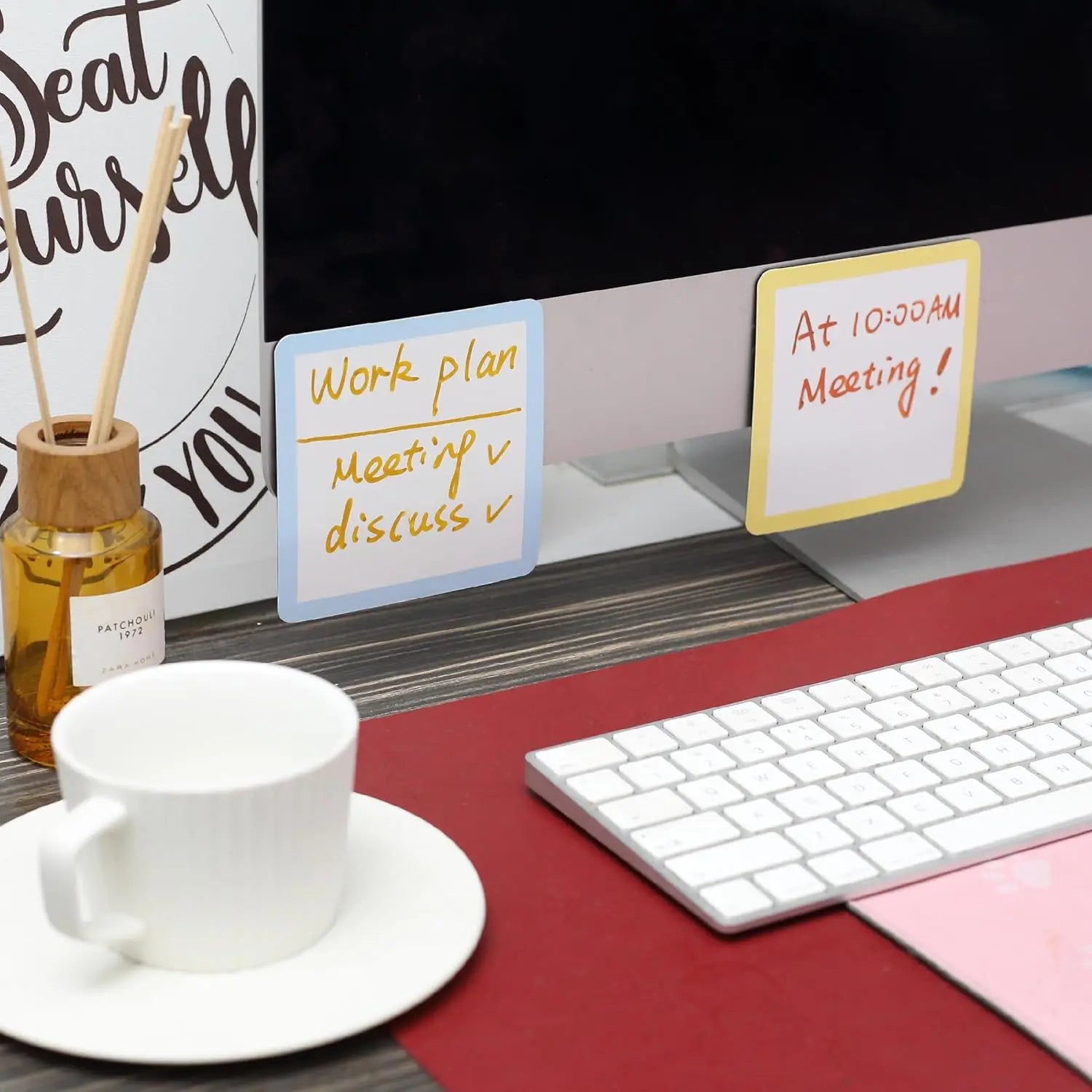 Erasable Magnetic Labels — Reusable Color Note Set for Whiteboards