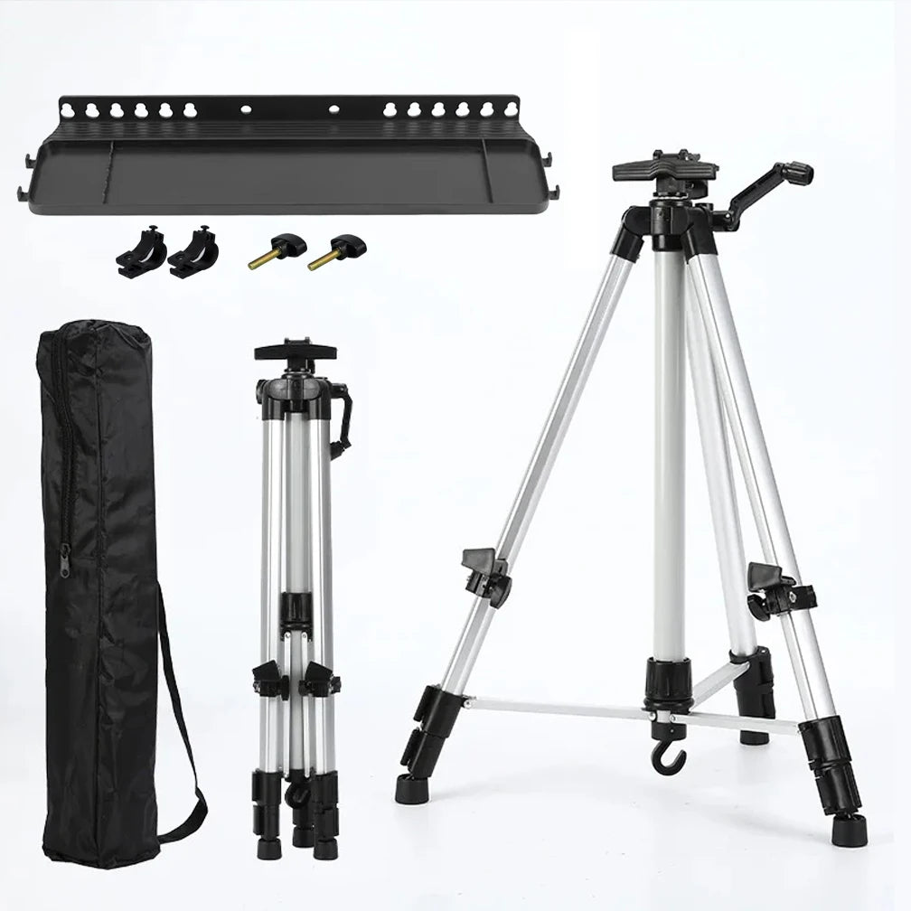 Tegcame Portable Metal Sketch Easel — Adjustable Folding Stand for Artists