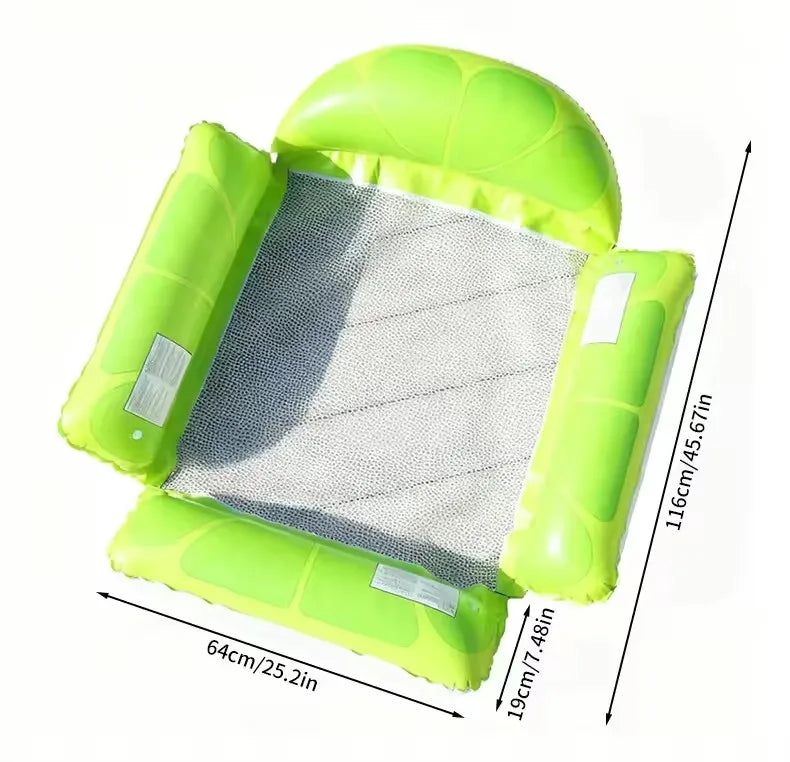 Inflatable Water Hammock Recliner — Floating Pool Lounge Mattress