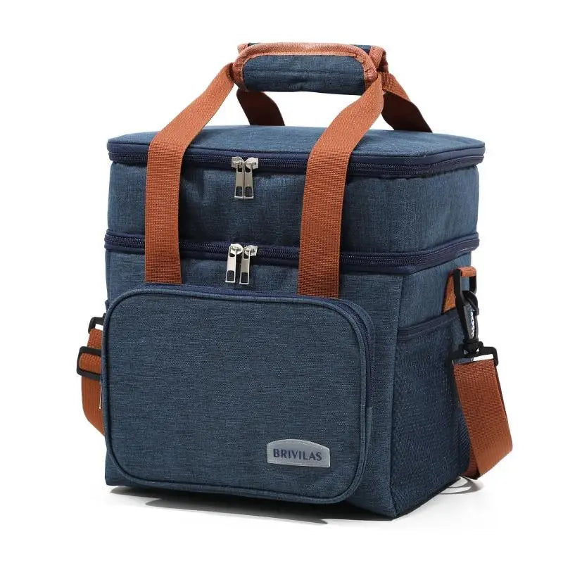 Double-Layer Insulated Lunch Bag — Large Capacity Thermal Tote for Work and School