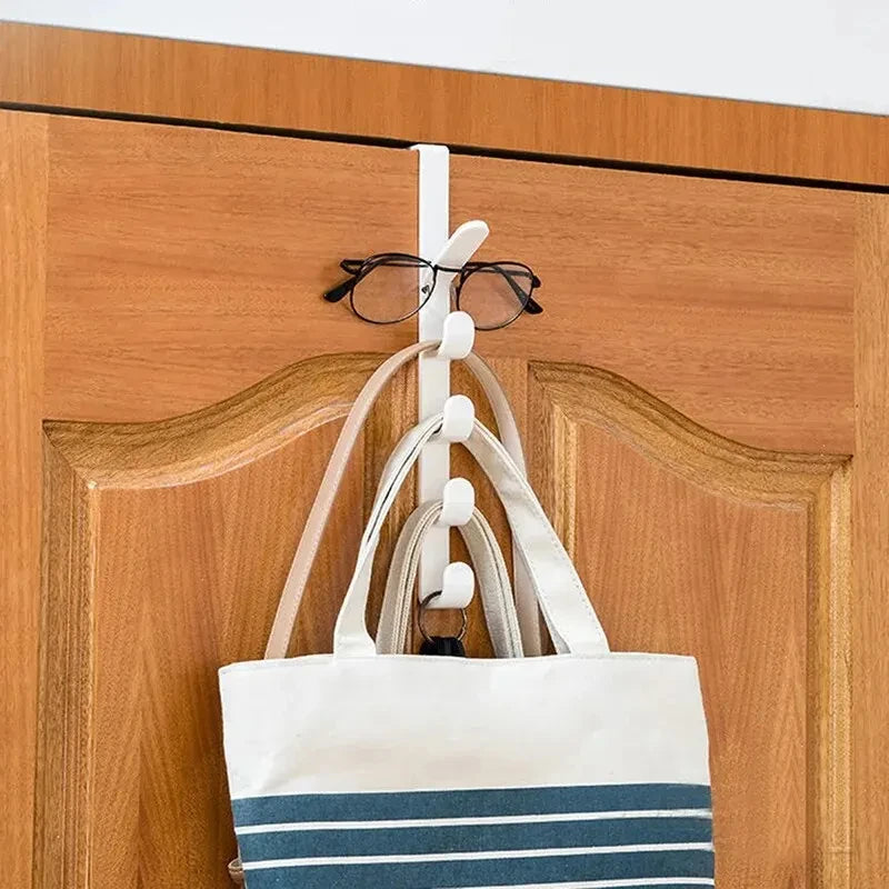 Over The Door Hanging Rack — Space Saving Storage Hooks for Bags and Jackets