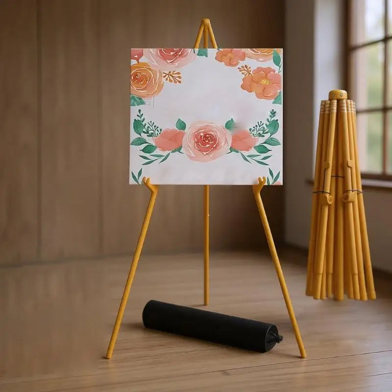 Professional Metal Artist Easel — Portable Folding Tripod Stand for Canvas and Posters