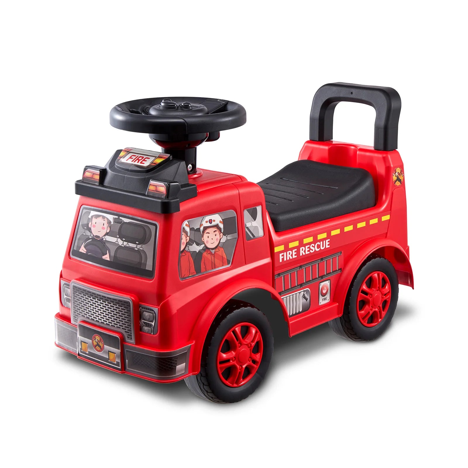 SucceBuy Ride On Push Car — Musical Steering Wheel & Under Seat Storage