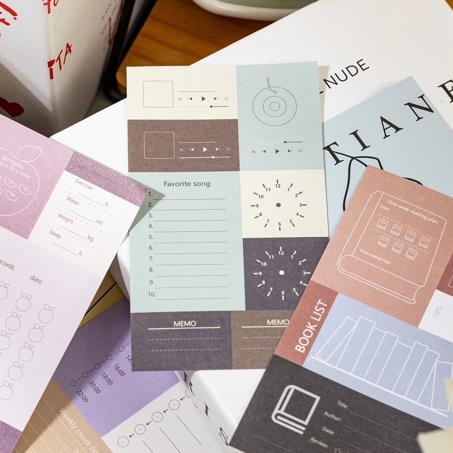 Colorful Mood Film Stickers — 20 Sheets Aesthetic Scrapbooking Set