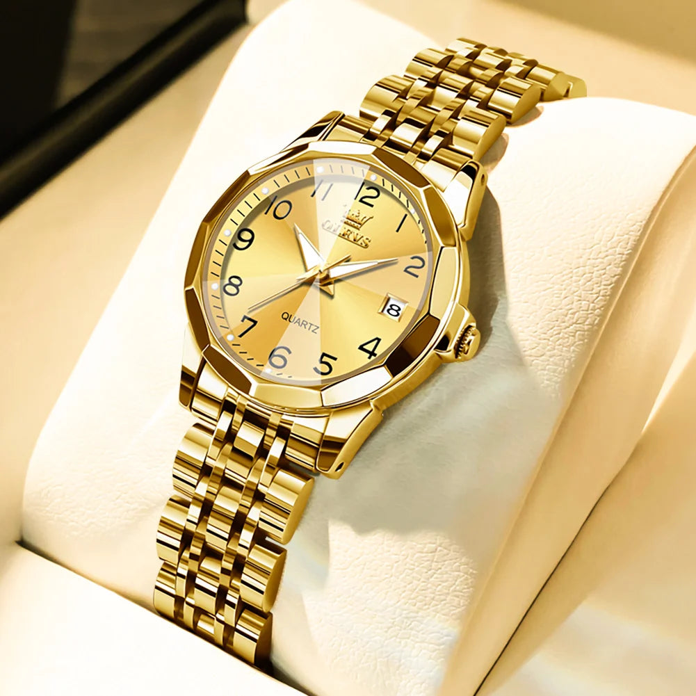 OLEVS 9931 Elegant Women's Watch — Luxury Stainless Steel Quartz Timepiece
