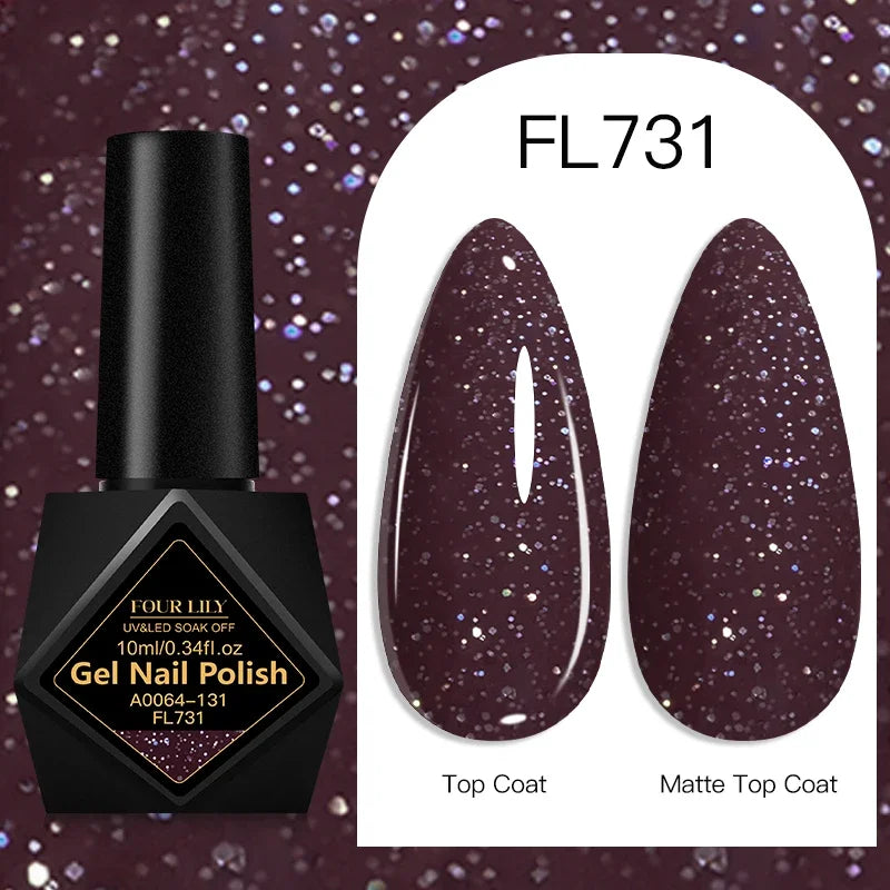 Four Lily Gel Nail Polish — Long Lasting Semi-Permanent Manicure Set