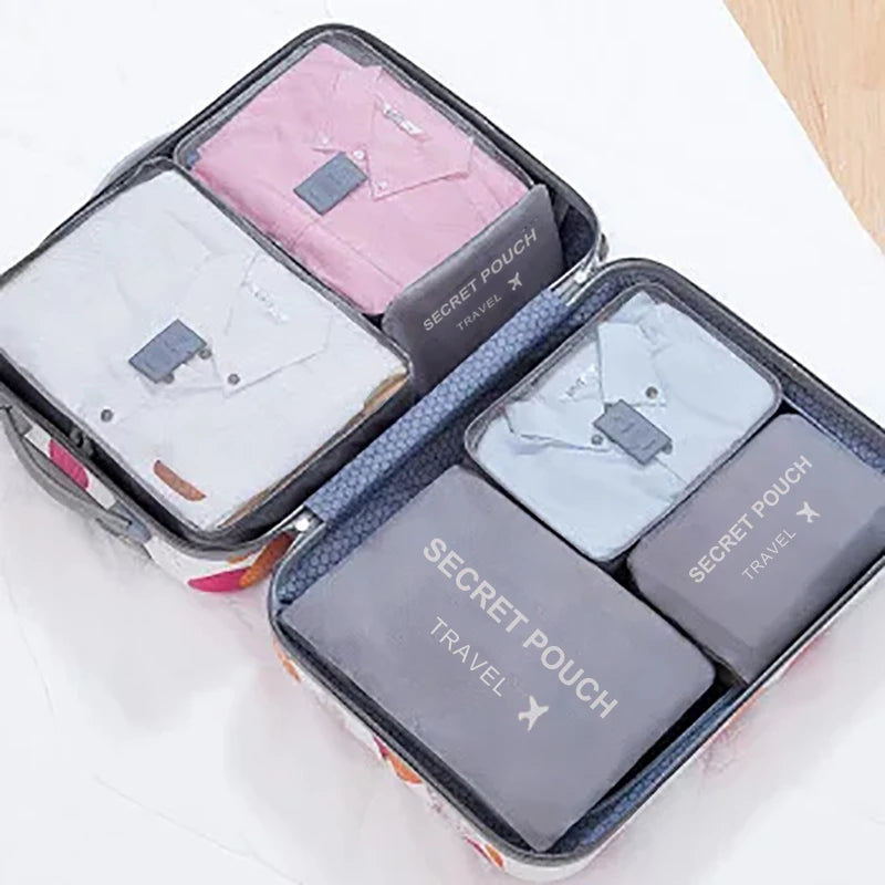 6-Piece Travel Packing Cube Set — Large Capacity Luggage Organizer