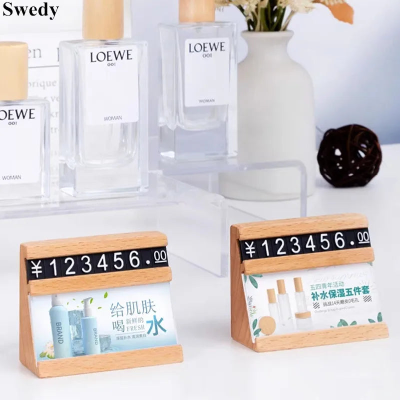 Acrylic Sign Holder Display Stands — 5 Piece Set for Jewelry and Menus