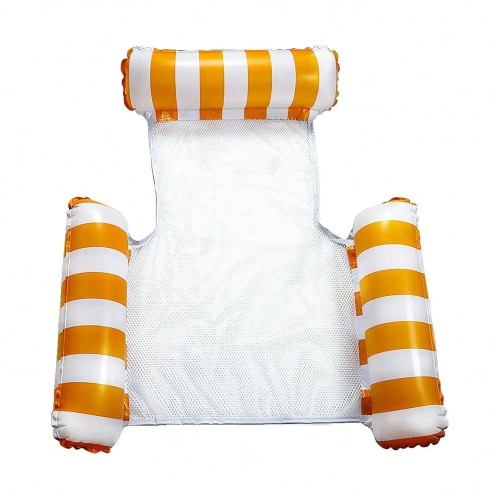 Inflatable Water Hammock Recliner — Floating Pool Lounge Mattress