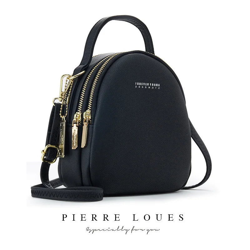 Mini PU Leather Backpack — Stylish Multi-Function Shoulder Bag for Women