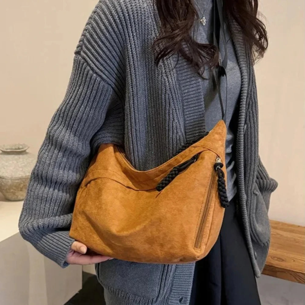 macroupta Retro Hobo Bag — Large Capacity Minimalist Shoulder Bag