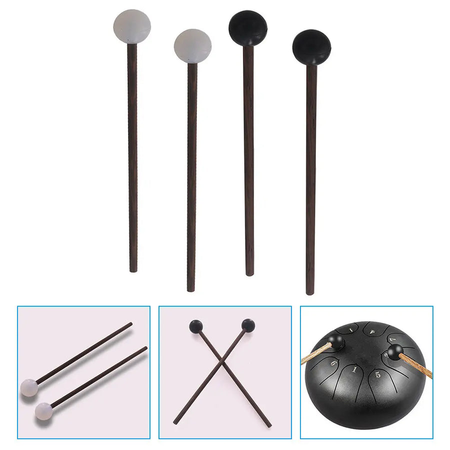 Tongue Drum Mallets — Professional Wooden Handle Percussion Sticks