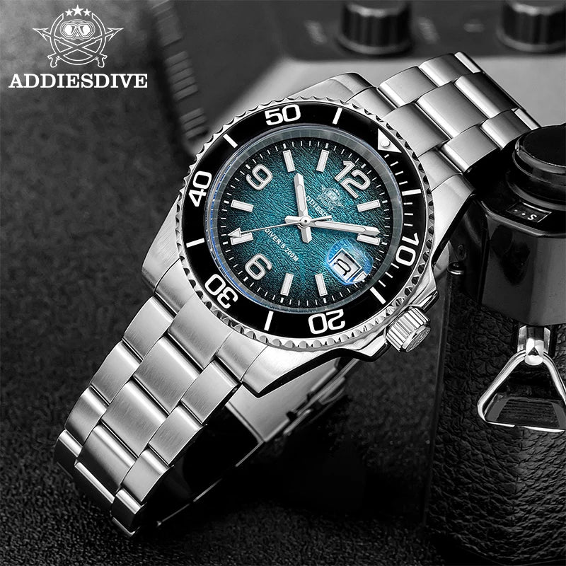 ADDIESDIVE 41mm Men's Diving Watch — 200m Waterproof Quartz Sport Watch