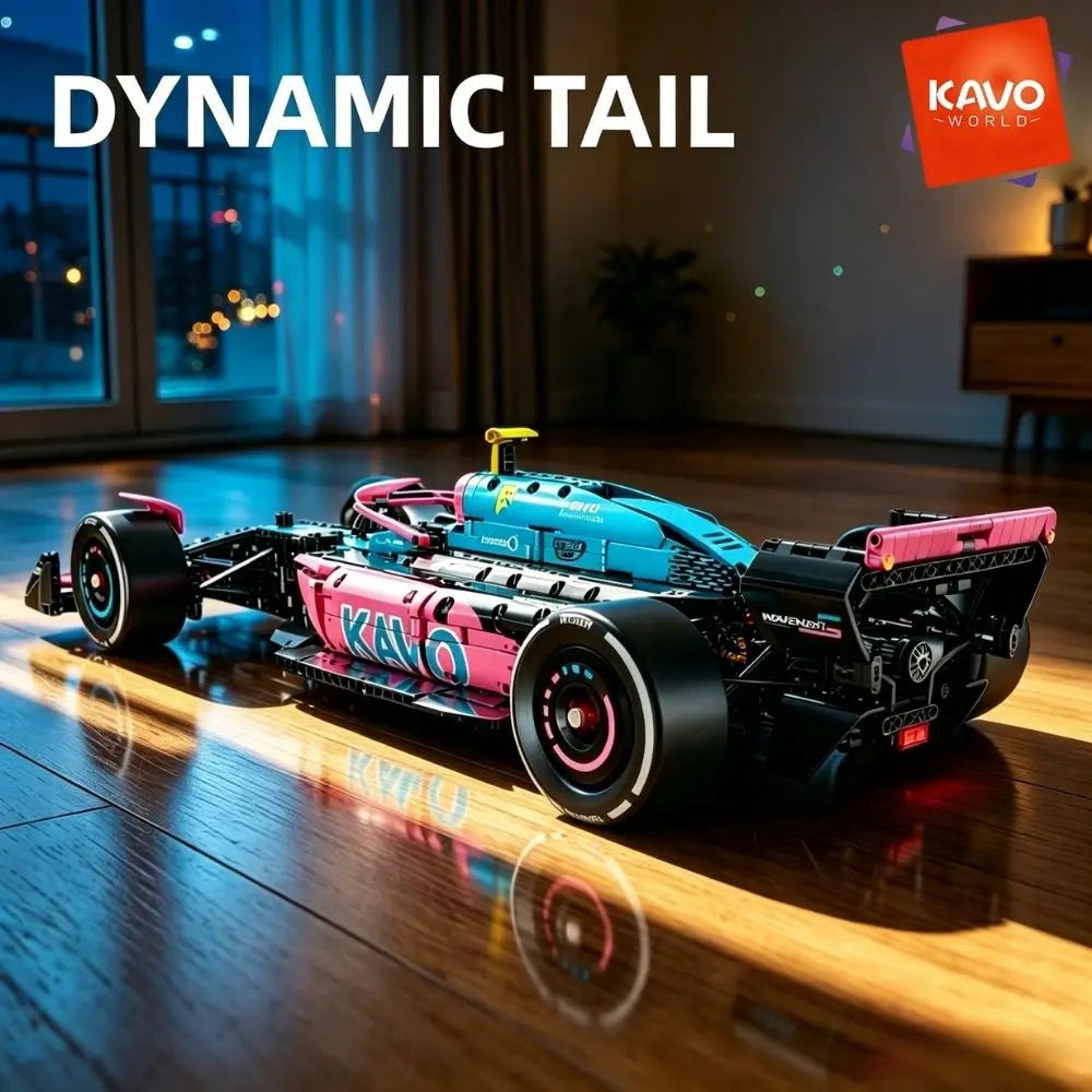 KAVOWORLD 1:8 Formula Racing Car Building Kit — Mechanical Technical Model Set