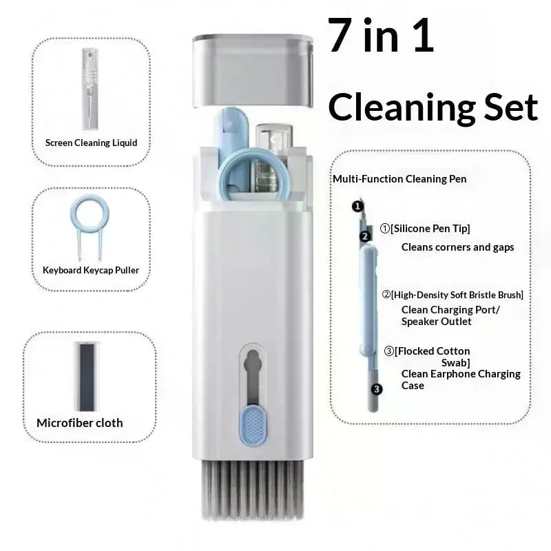 7-in-1 Electronic Cleaning Kit — Multi-Functional Tool Set for Keyboards and Screens