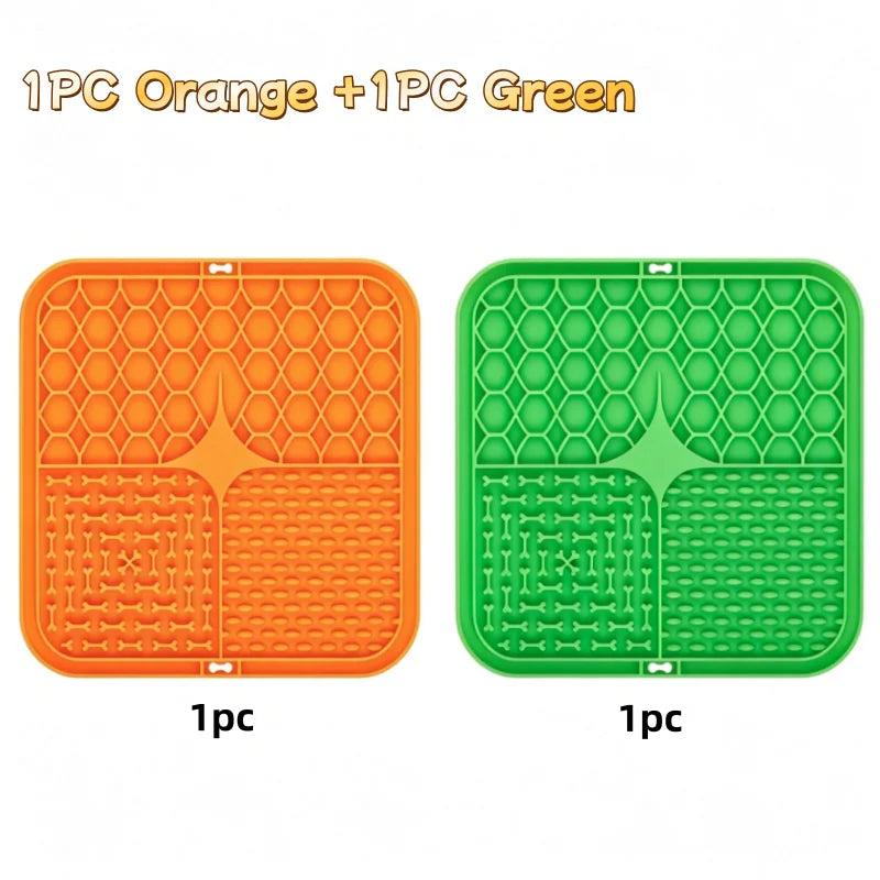 Silicone Pet Lick Mat — Slow Feeder and Bath Time Distraction Tool
