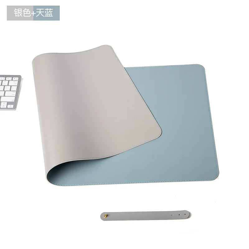 NULOXO PU Leather Desk Mat — Waterproof Office Blotter & Mouse Pad