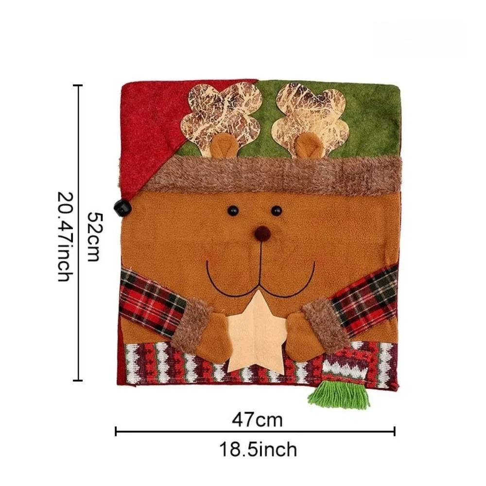 Christmas Character Dining Chair Covers — Festive Holiday Decor for Home & Office
