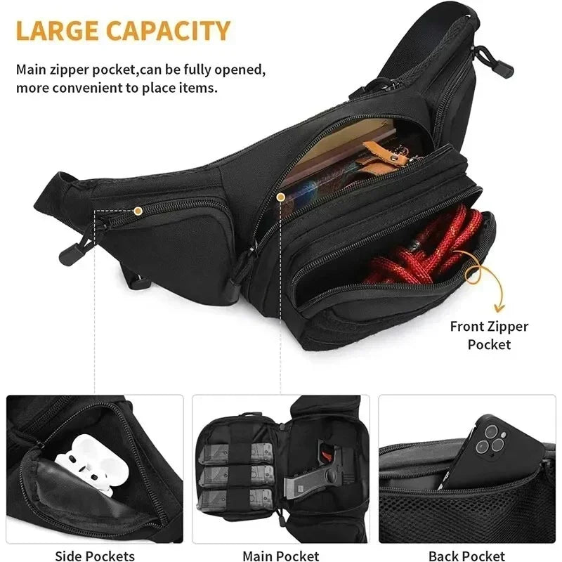 CEXIKA Tactical Multi-Function Waist Pack — Durable Nylon Outdoor Fanny Pack