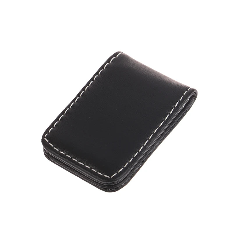 Slim Leather Money Clip Wallet — Magnetic Card Holder & Cash Clamp