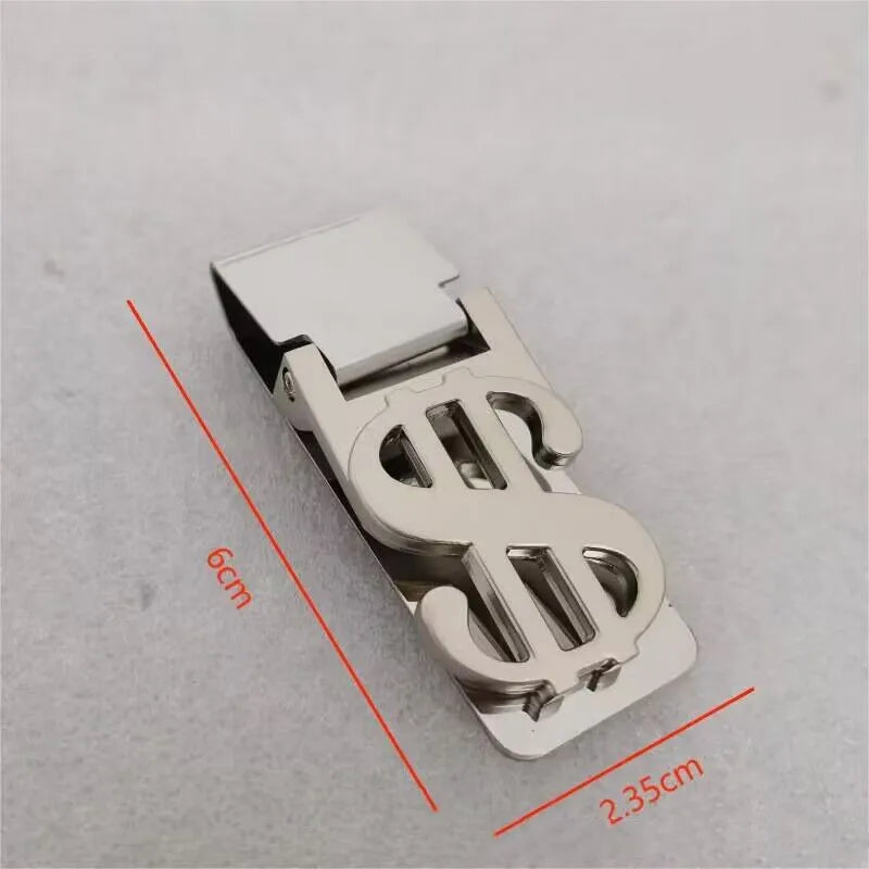 QOONG Custom Engraved Money Clip — Stainless Steel Cash Holder for Men