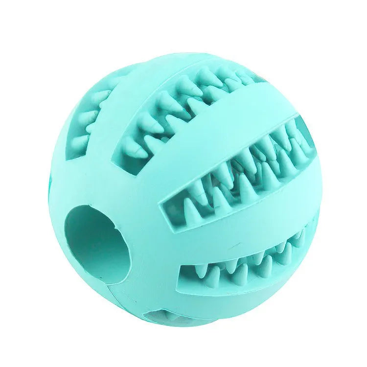 Durable Rubber Pet Toy Ball — Bite Resistant Treat Feeder & Chew Toy