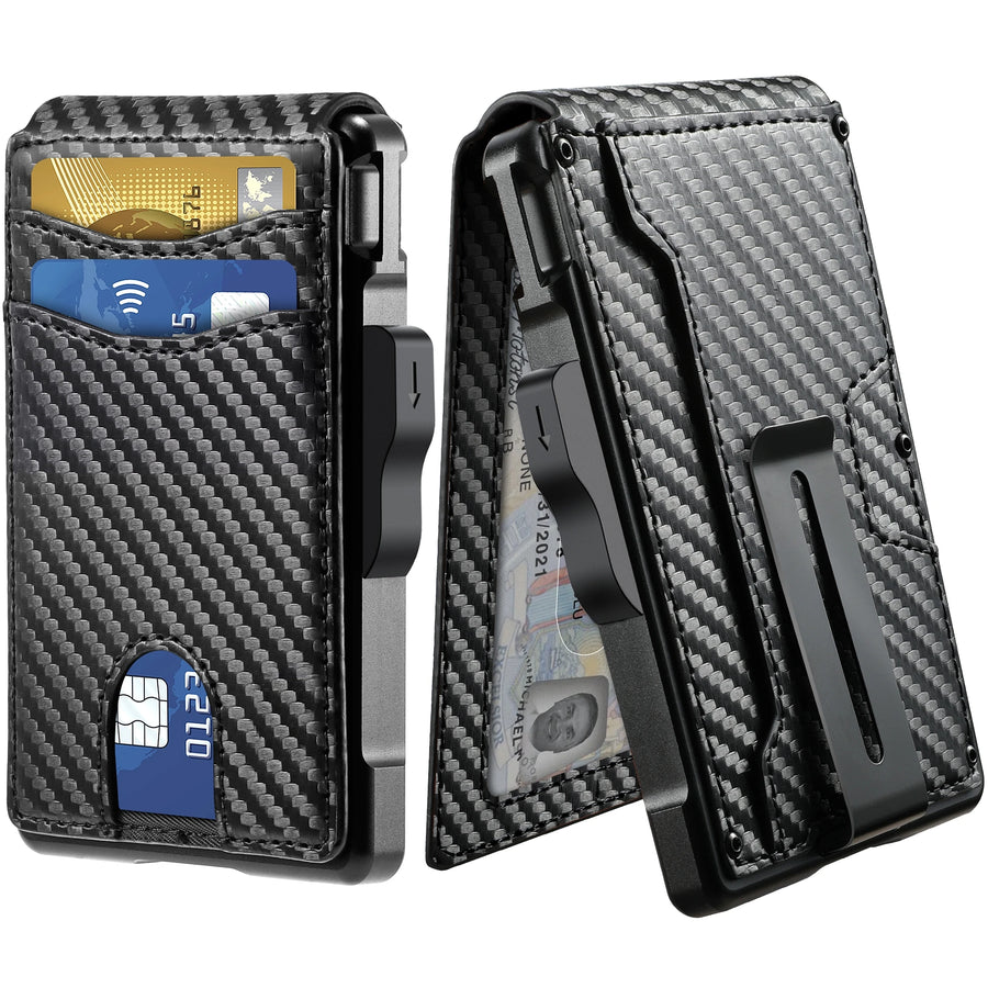 Minimalist Men's Wallet — Slim RFID Blocking Design with Money Clip