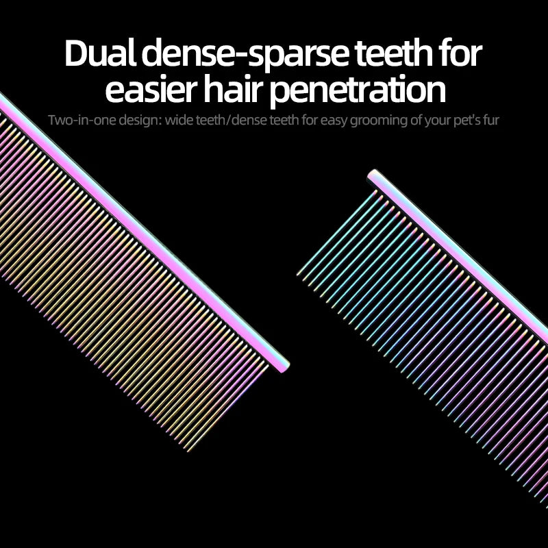 Professional Pet Grooming Piano Comb — Knot Removal & De-Shedding Tool