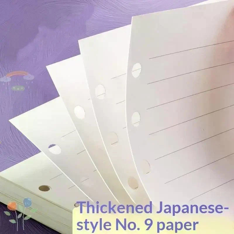 A6 6-Ring Binder Refill Paper — 60 Sheets of Premium Loose Leaf Inserts