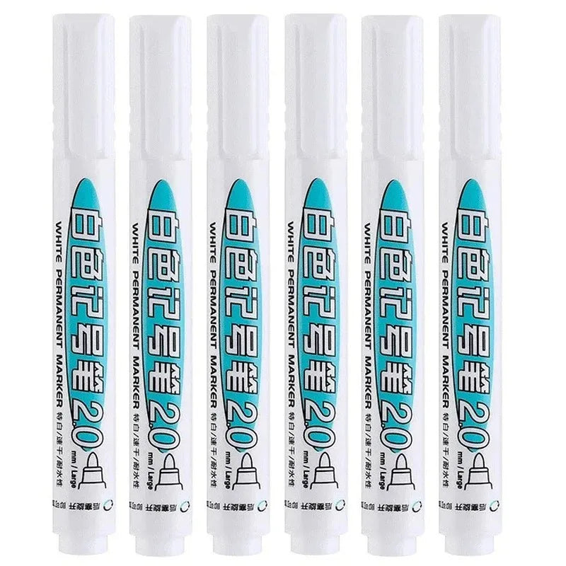 HOPK White Permanent Marker Pens — Multi-Surface Paint Pen Set