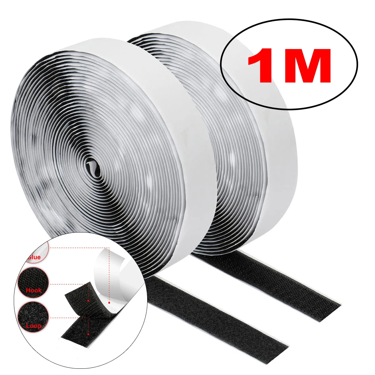 Self-Adhesive Hook and Loop Fastener Tape — Strong Double-Sided Magic Strips
