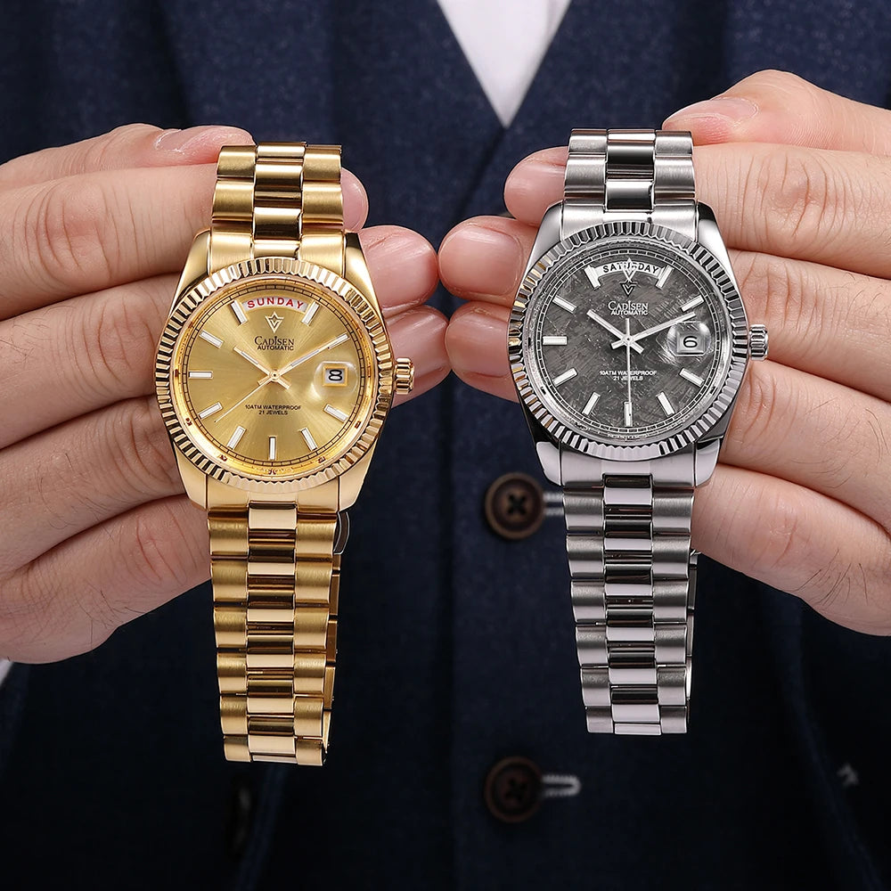 Cadisen DD40 Luxury Automatic Watch — Mechanical Sapphire Glass Wristwatch