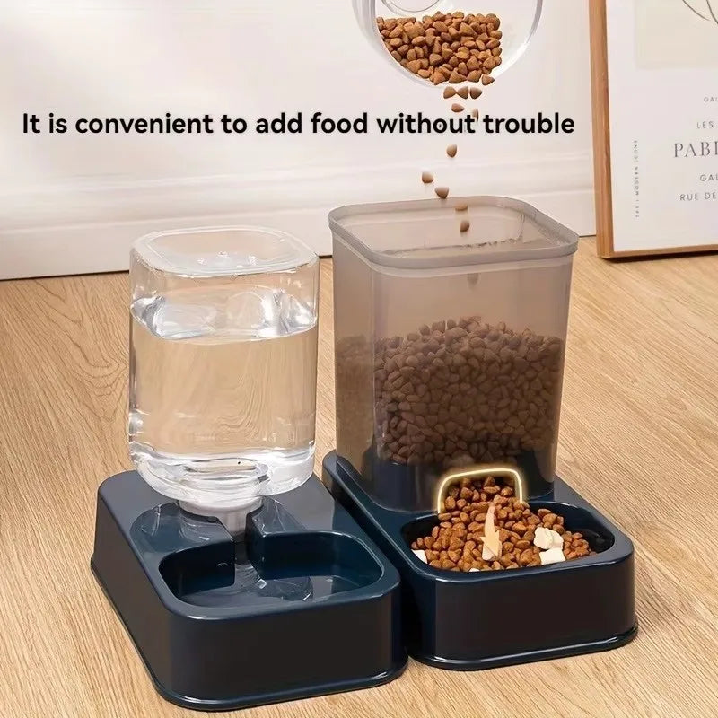 Automatic Portion-Controlled Pet Feeder — Built-In Water Dispenser System