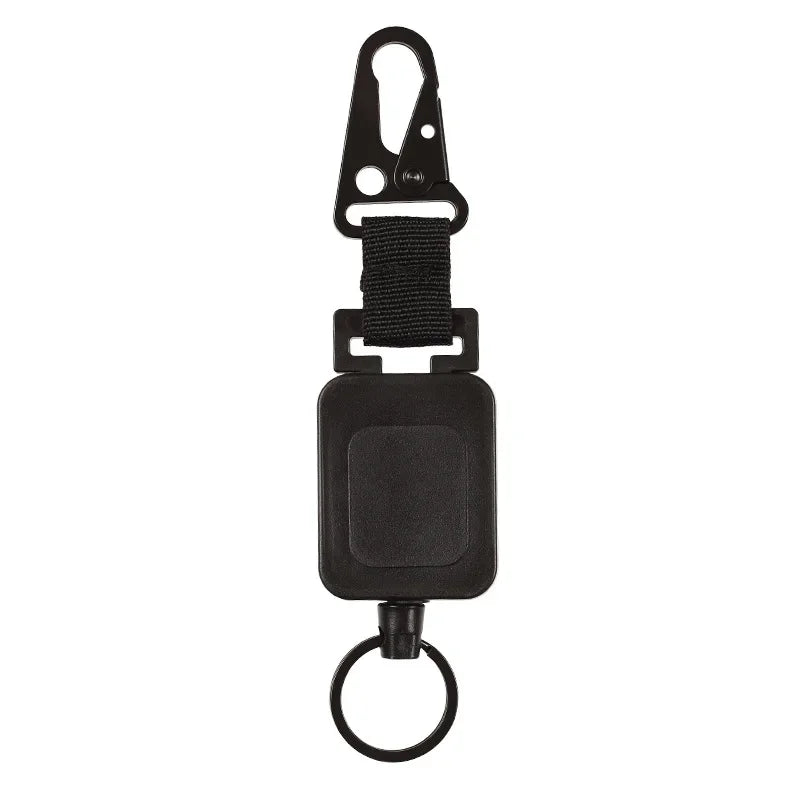 Retractable Badge Reel — Multi-Purpose Tactical Hook & Key Tether