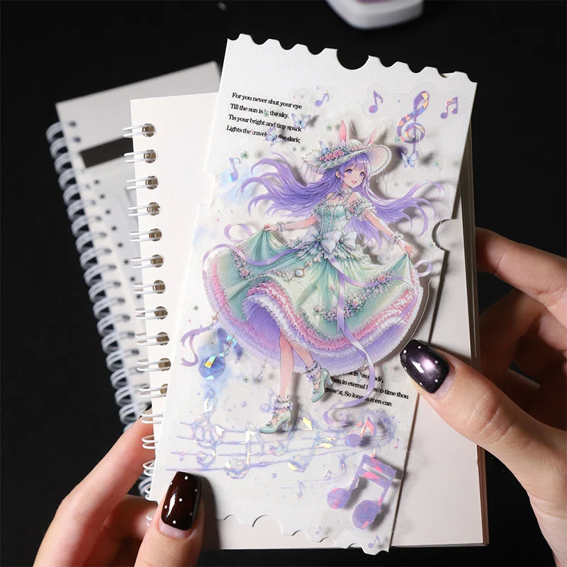 Fish and Butterfly Music Note Stickers — 10 Sheet Set for Scrapbooking