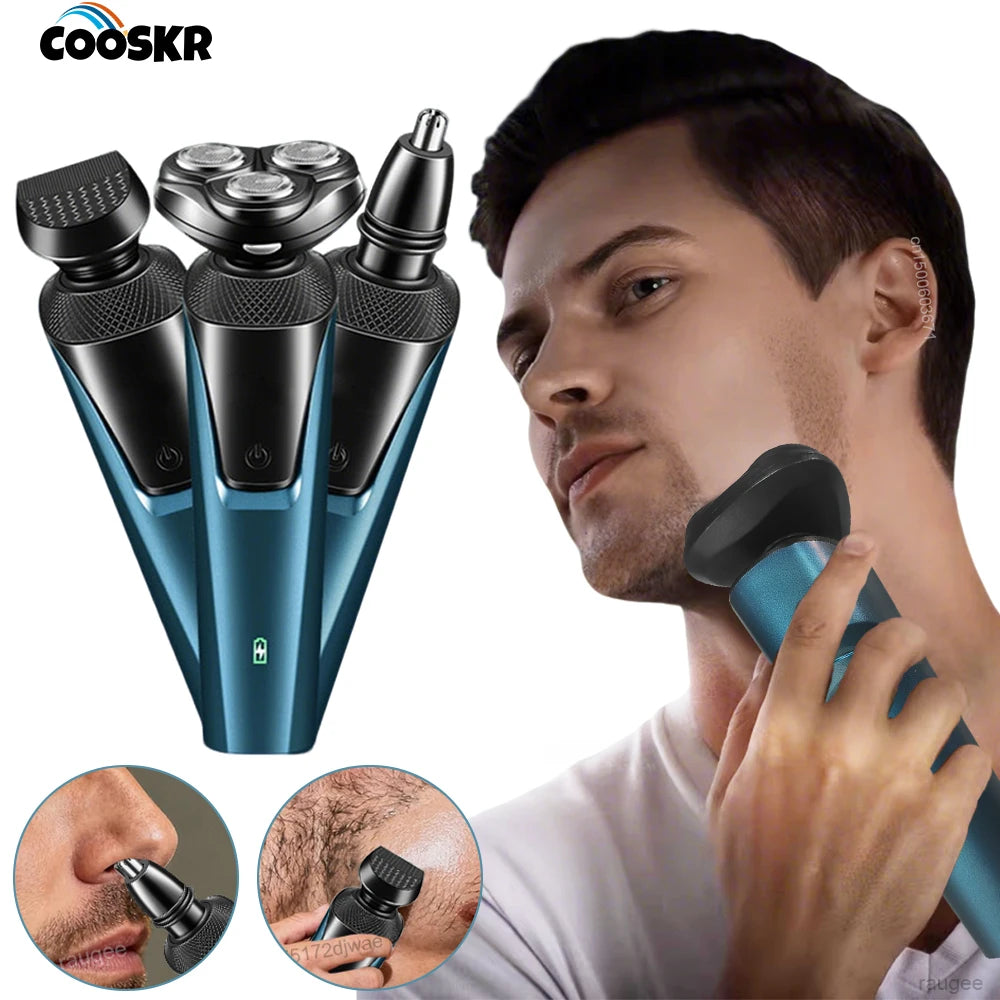 cooskr Electric Shaver for Men — 3-in-1 Multifunctional Grooming Kit