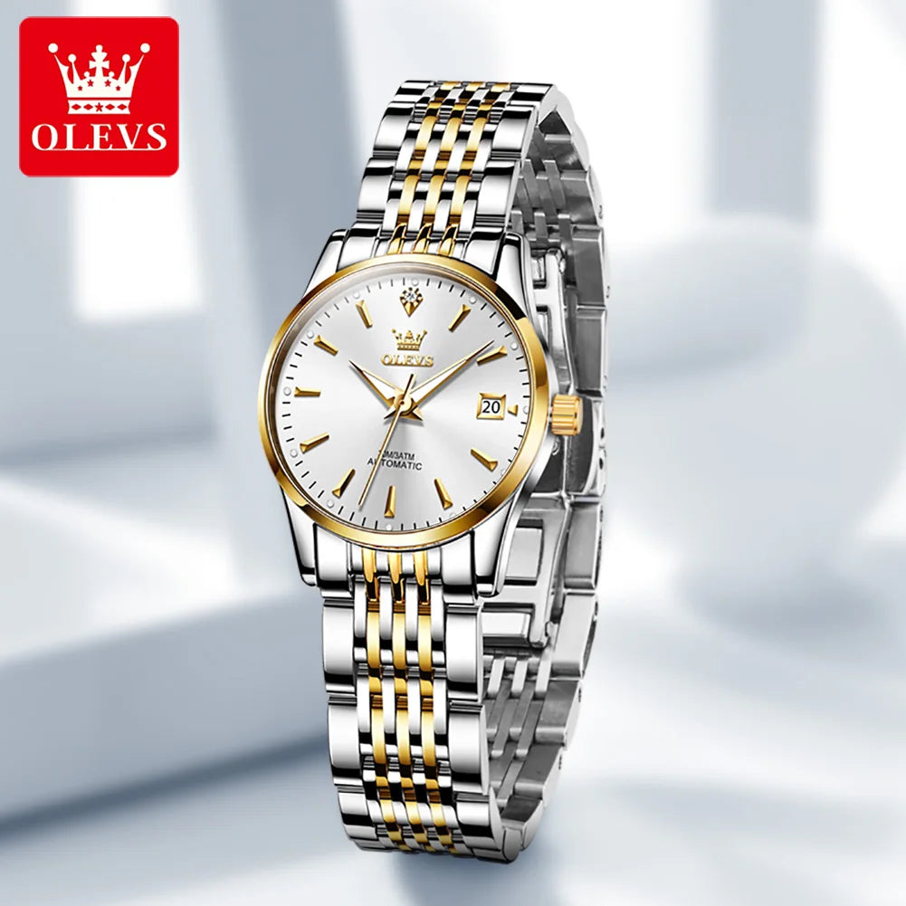 OLEVS 6635 Luxury Ladies Watch — Automatic Mechanical Chronograph