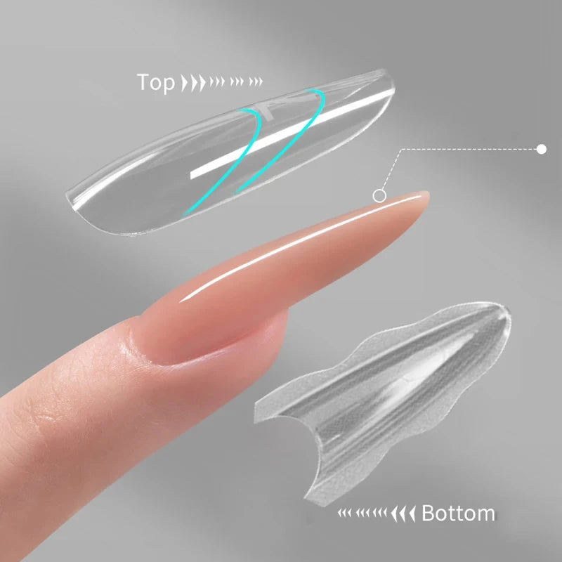 Sandwich Dual Nail Forms — Coffin and Almond Extension Molds